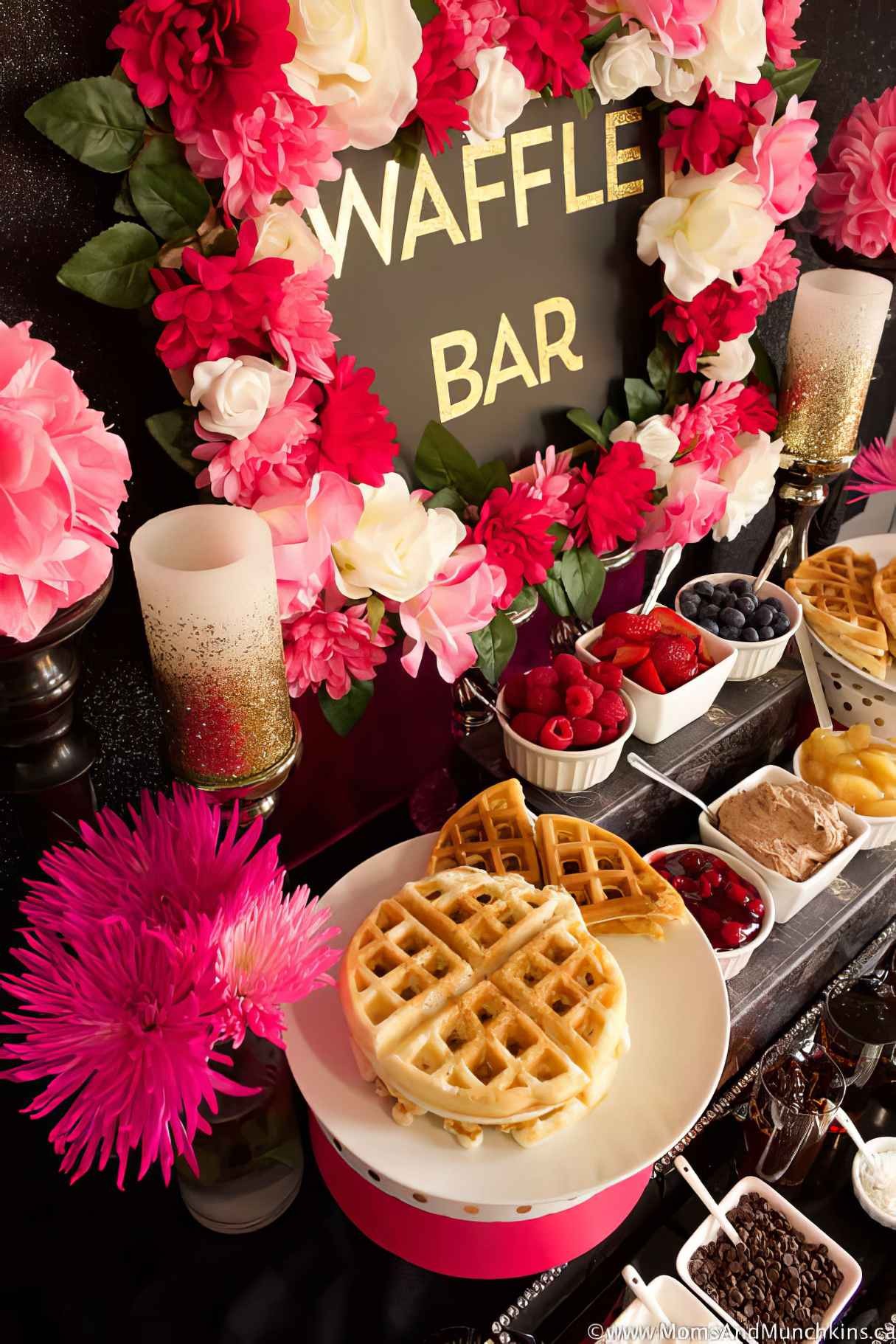 Breakfast Waffle Bar Ideas and Recipes