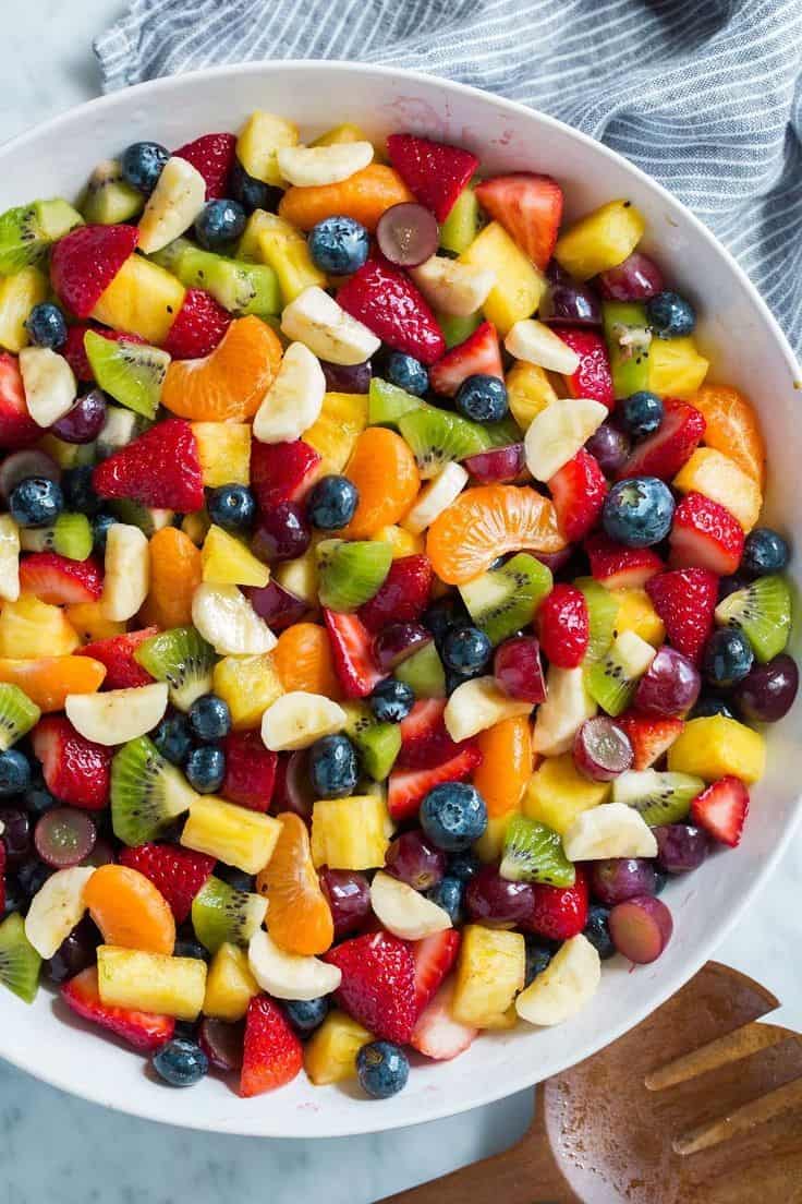 Honey Lime Rainbow Fruit Salad