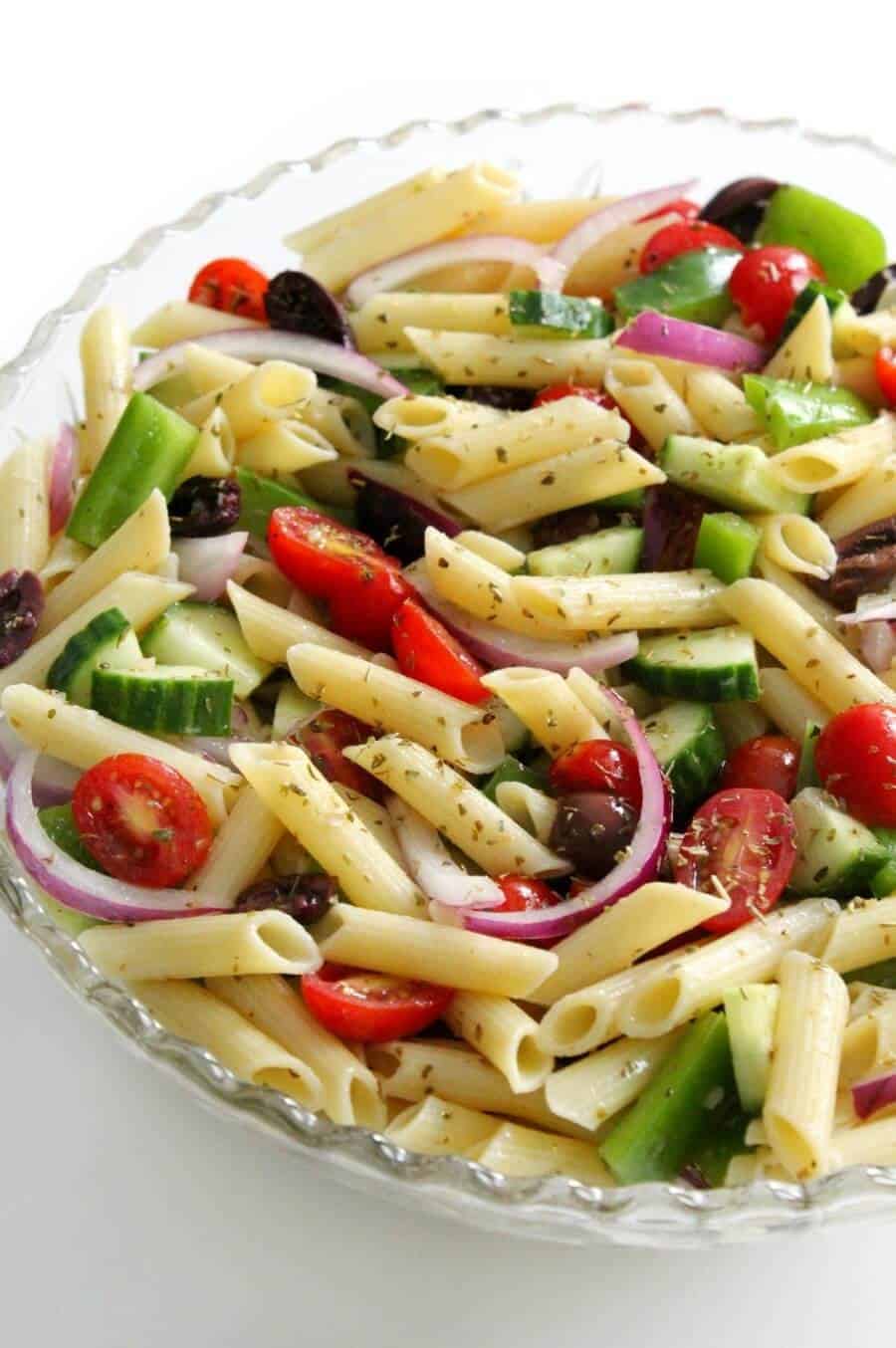 Gluten-Free Greek Pasta Salad (Vegan, Allergy-Free)