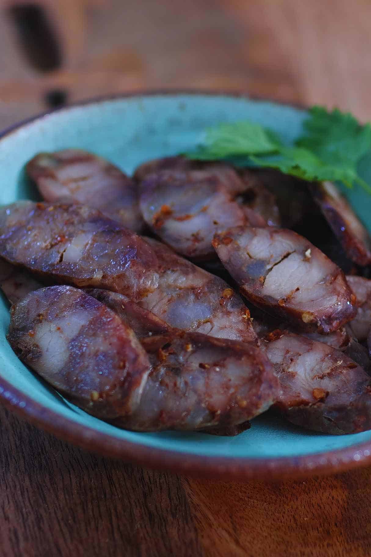 Chinese Sausages (Mala Flavor) with Sichuan Peppercorns