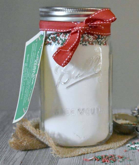 Festive Sugar Cookie Mix in a Jar