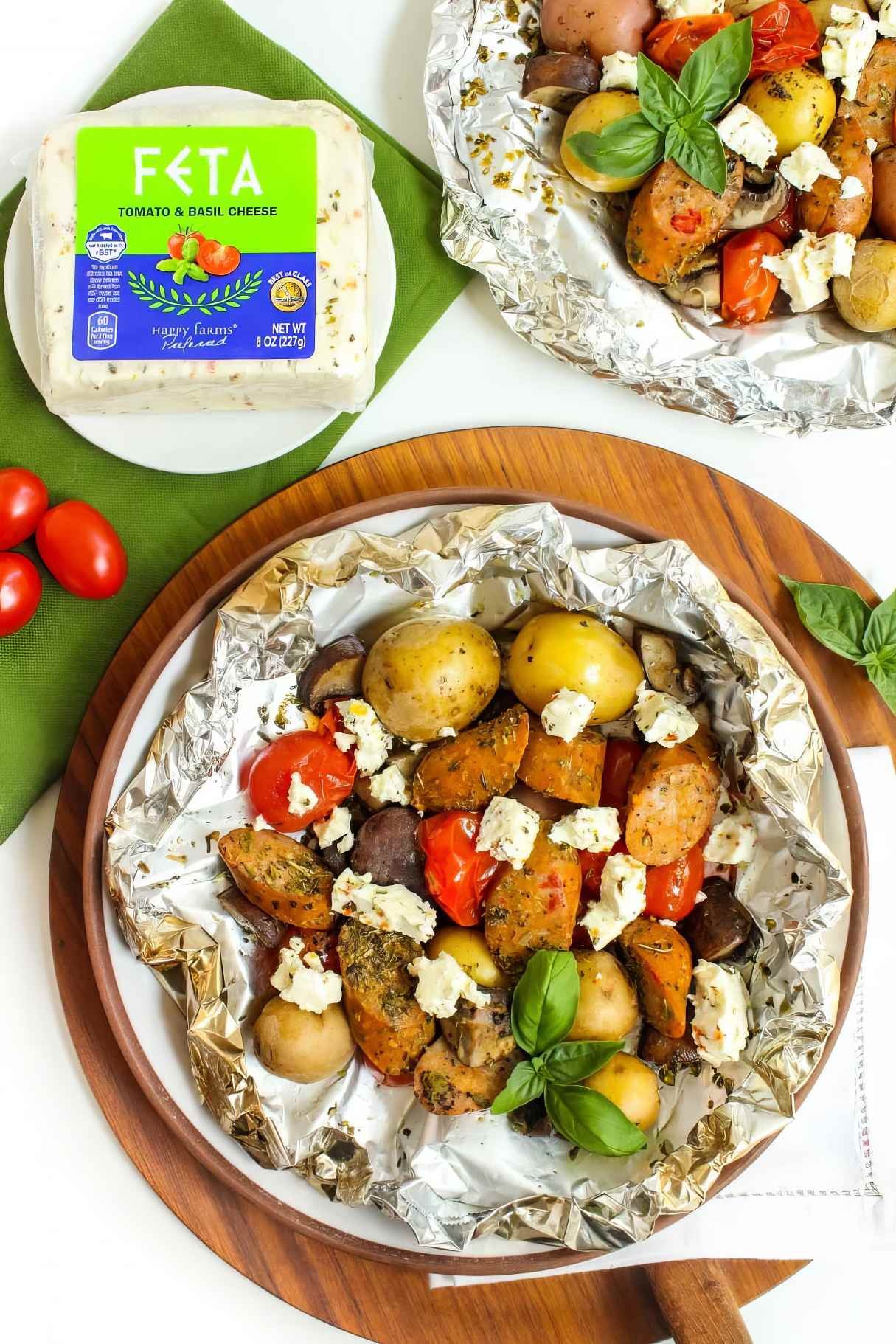 Delicious Grilled Italian Sausage & Veggies Foil Packet Dinner