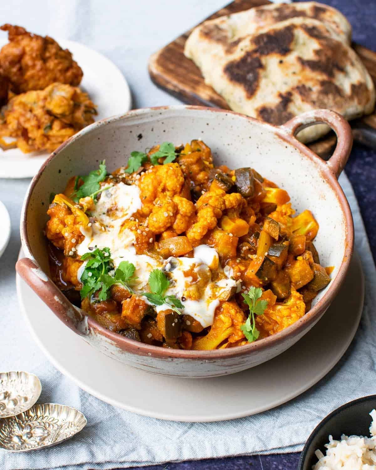 Roasted Aubergine and Cauliflower Curry (Easy)