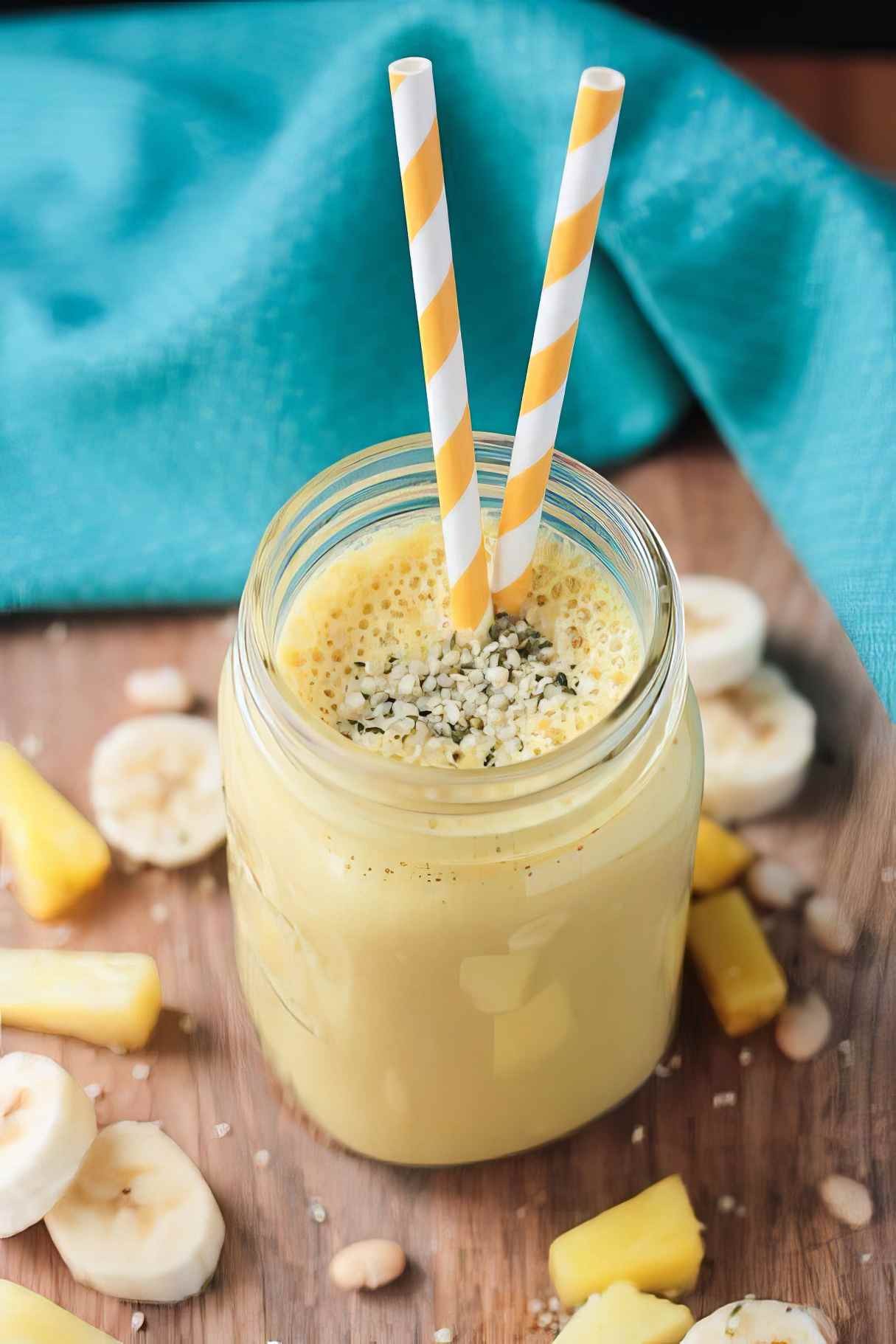 Post Workout Pineapple Protein Smoothie (dairy free)