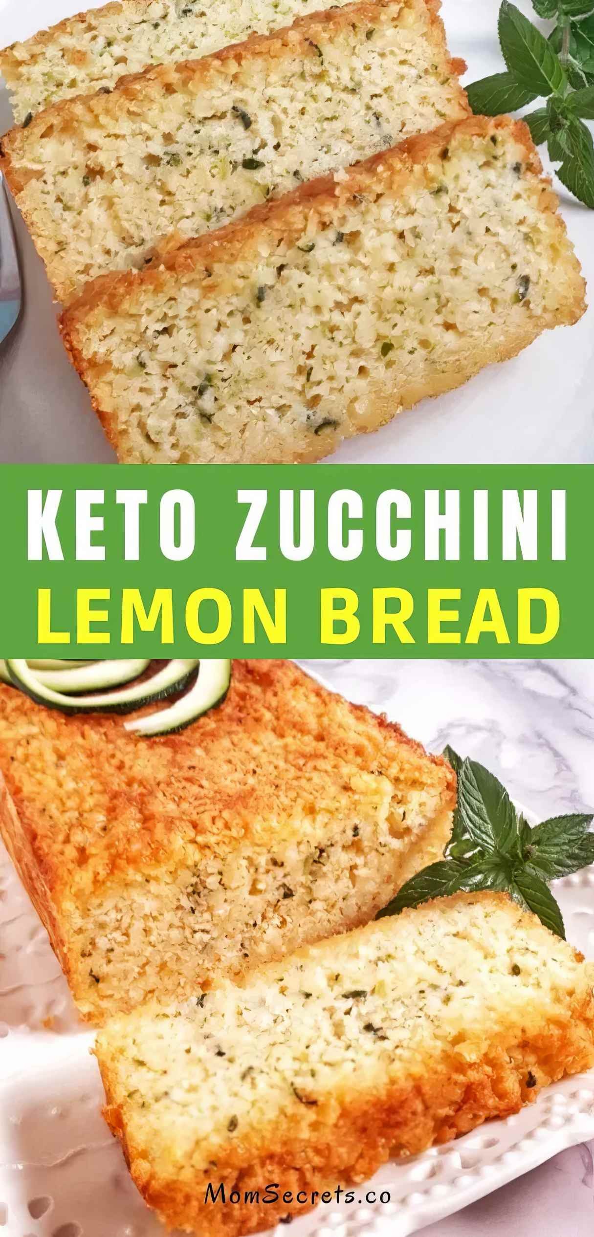 Moist Zucchini Lemon Bread (Keto, Low Carb)