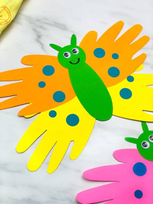 Handprint Butterfly Craft For Kids