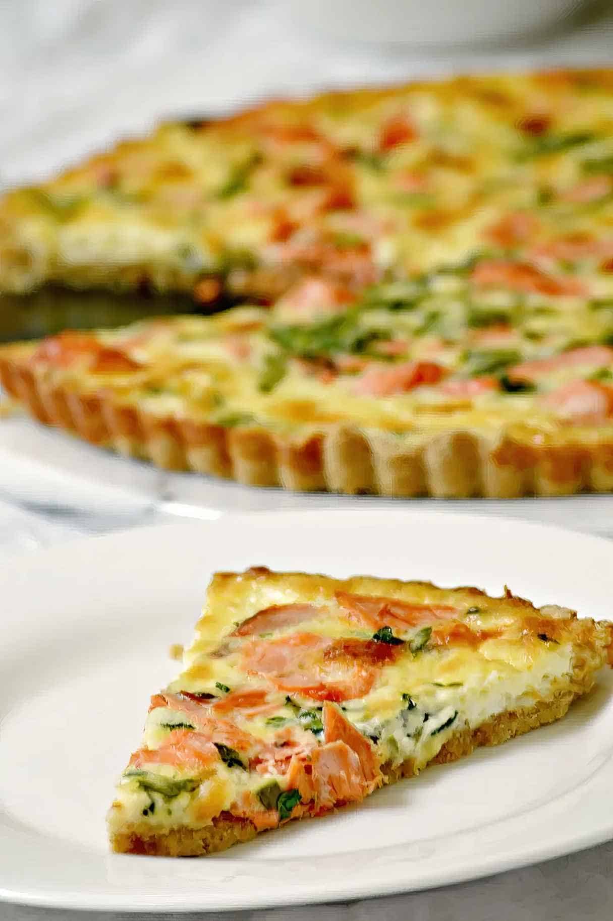 Shredded Salmon Quiche