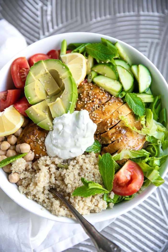 Meal Prep: Chicken Shawarma Quinoa Bowls