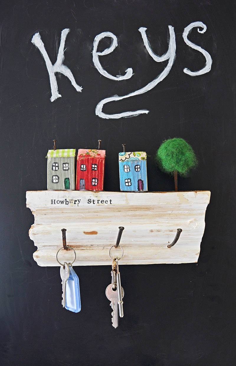 How To Make a Fun Wall Key Holder From Junk