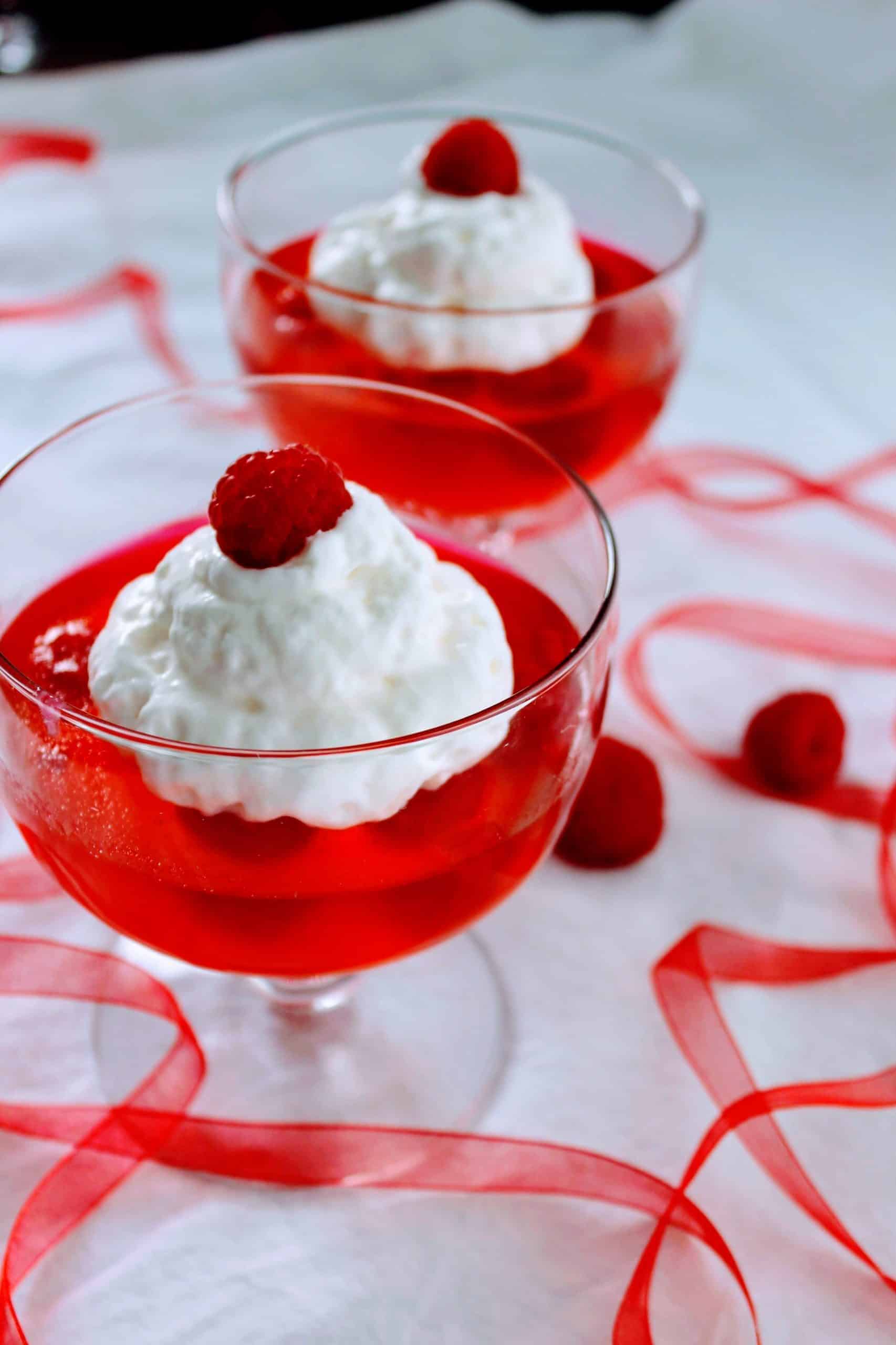 Keto Sugar Free Raspberry Jello Cups