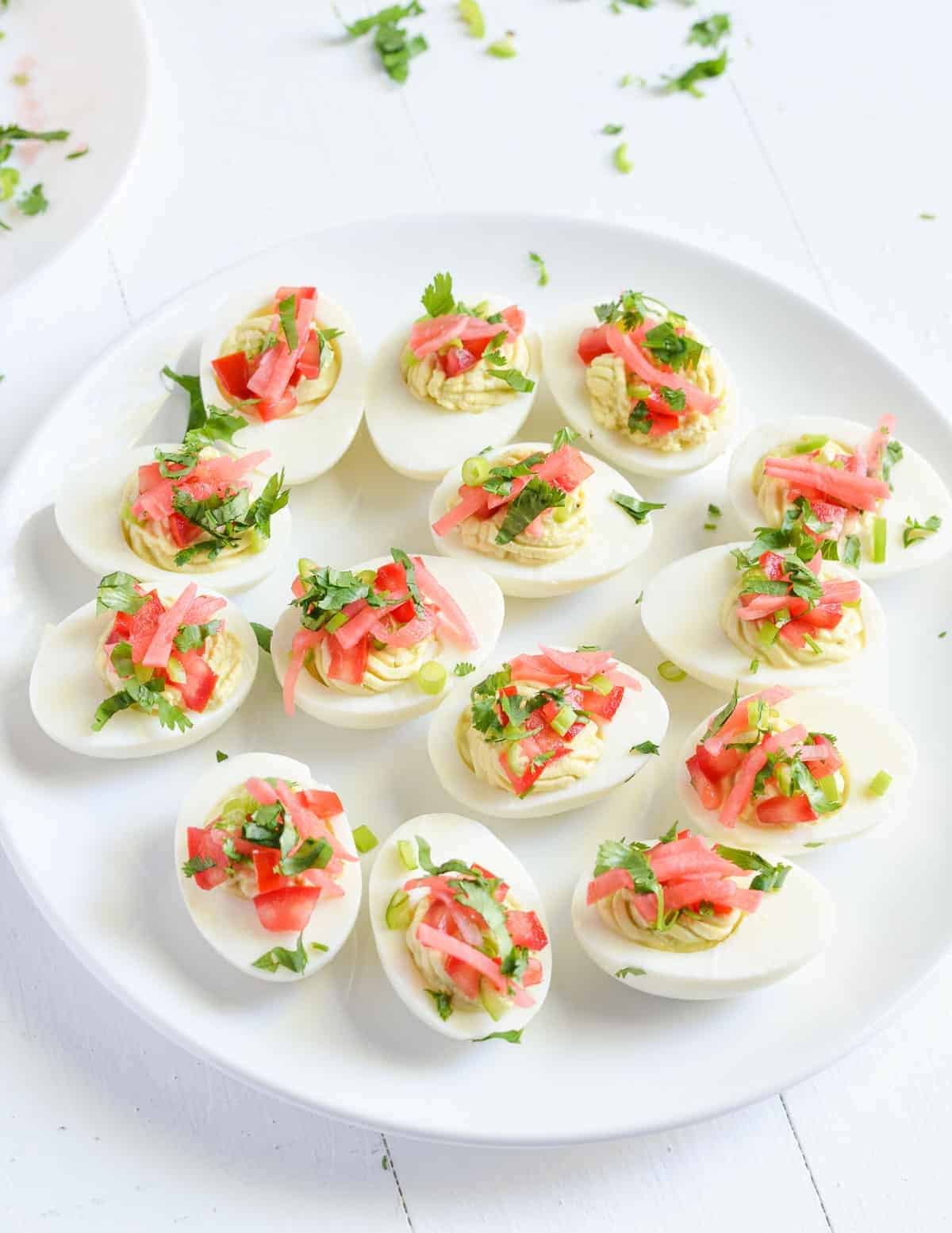 Masala Deviled Eggs Without Mayo or Mustard