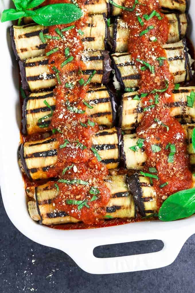 Vegan Eggplant Rollatini