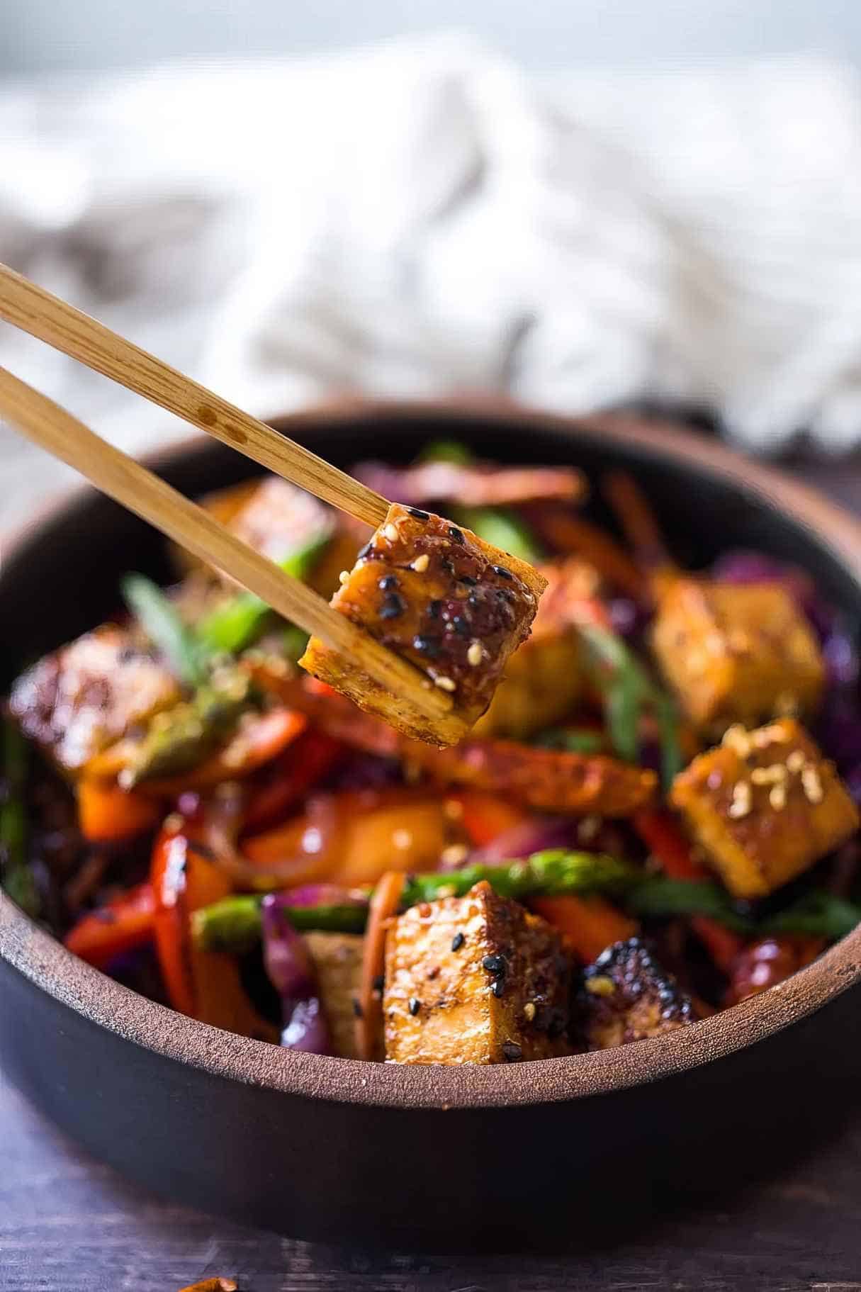 Quick, Easy and Flavorful Szechuan Tofu and Veggies