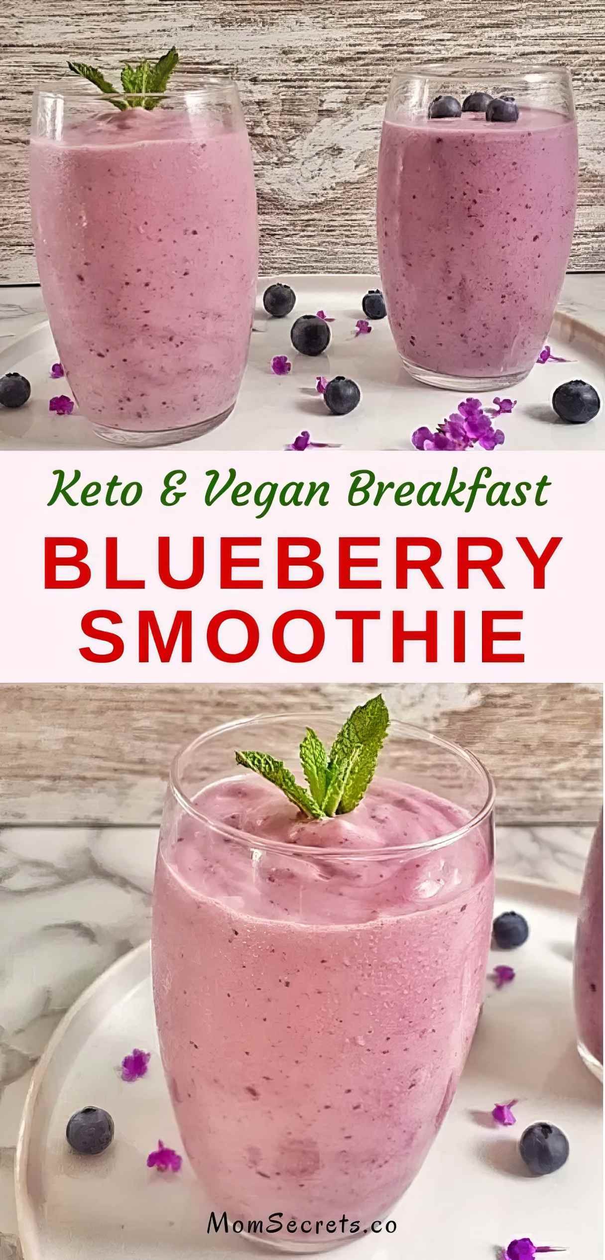 Blueberry Keto Vegan Breakfast Smoothie Recipe to Try