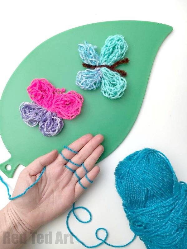 Butterfly Finger Knitting How To