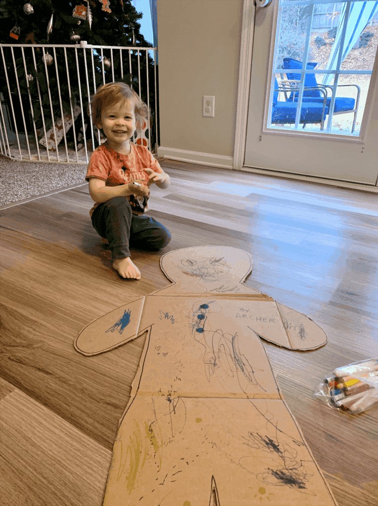 Giant Gingerbread Man Christmas Craft