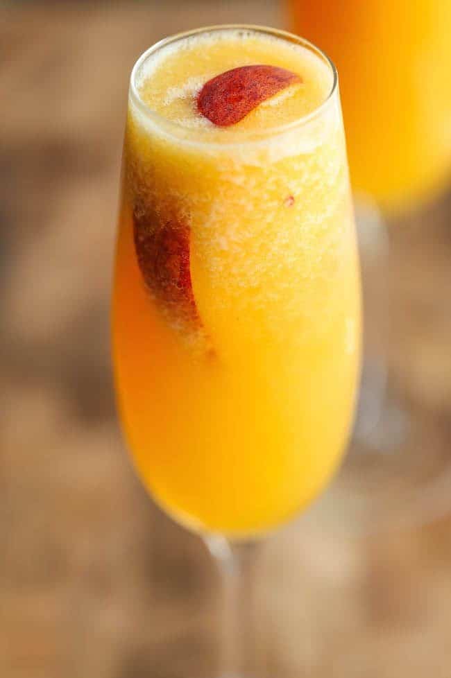 Sparkle Frozen Peach Bellini