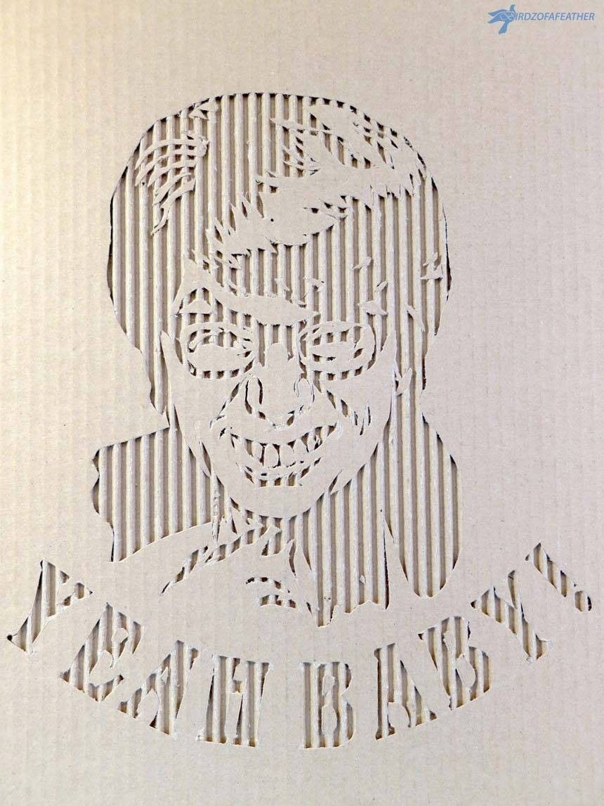 Cardboard Art: Austin Powers Cardboard Portrait