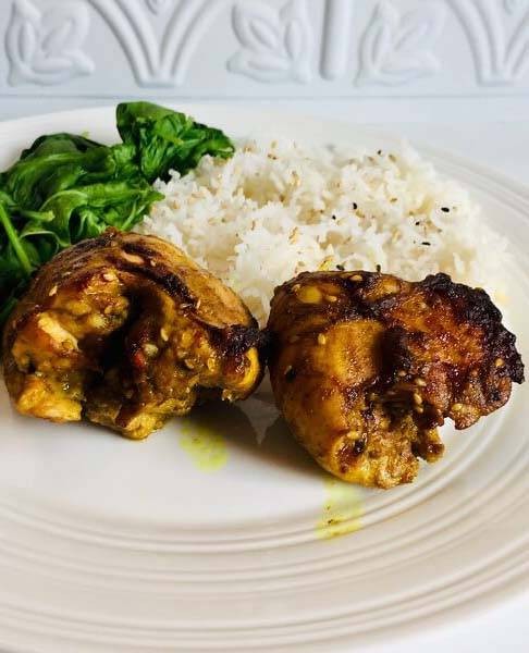 Curried Chicken Thighs (Oven Baked)