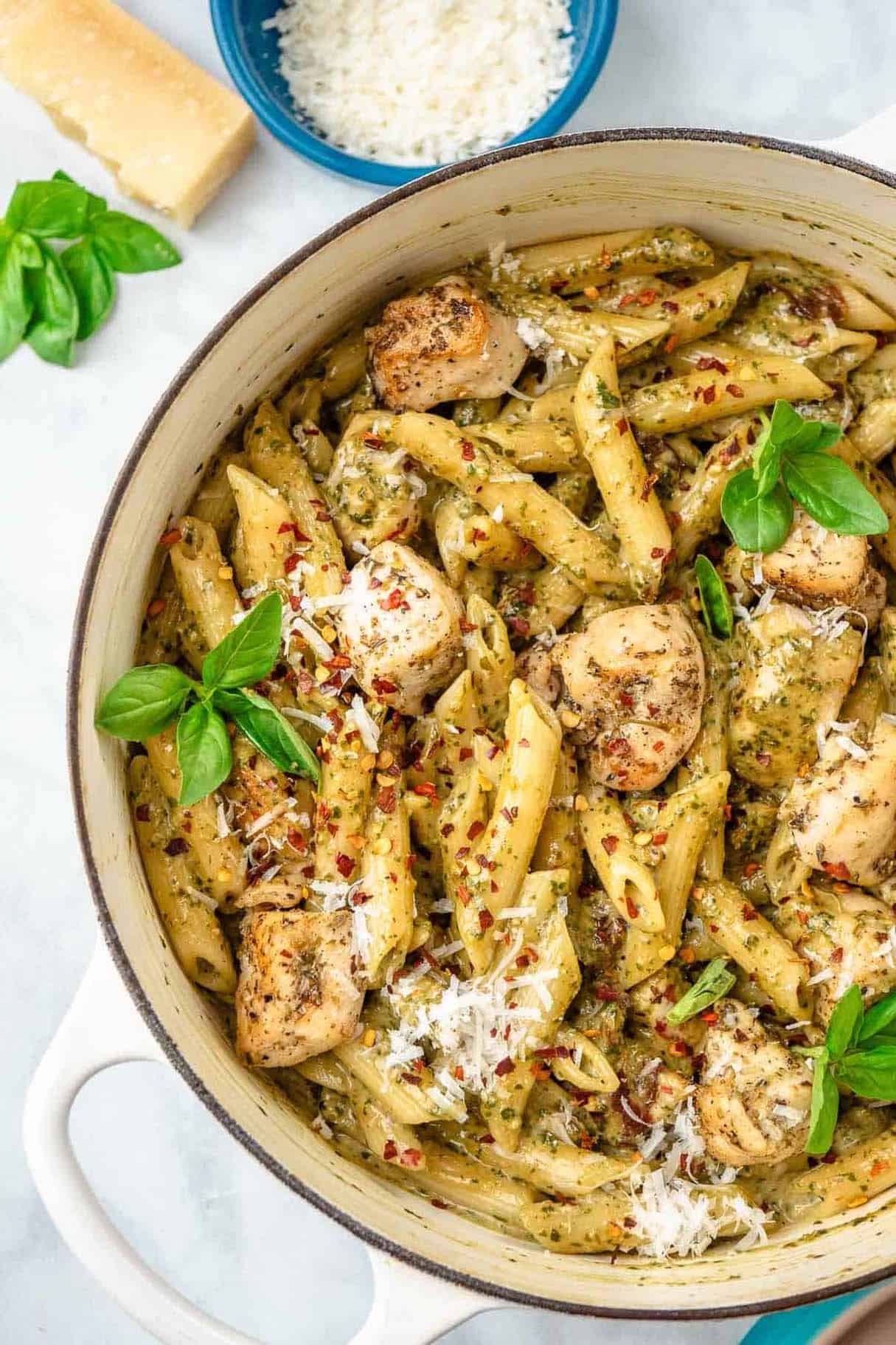 Creamy Pesto Chicken Pasta Recipe