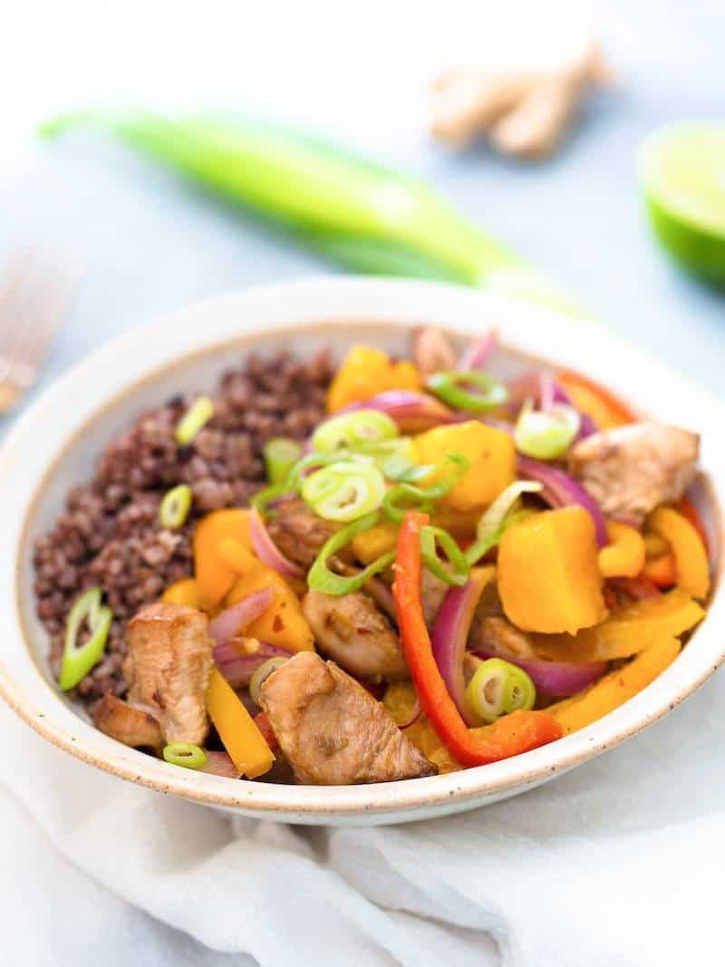 Sheet Pan Chicken and Mango Stir Fry Recipe