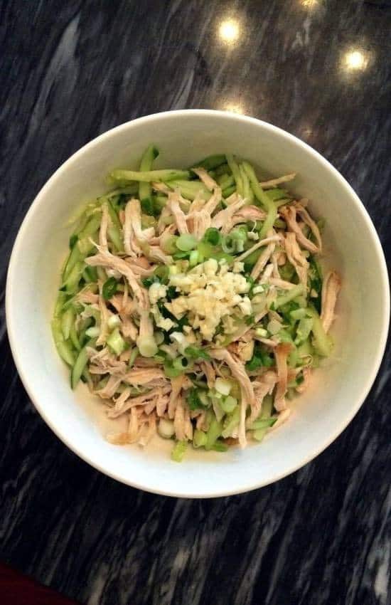 Chinese Shredded Chicken and Cucumber Salad