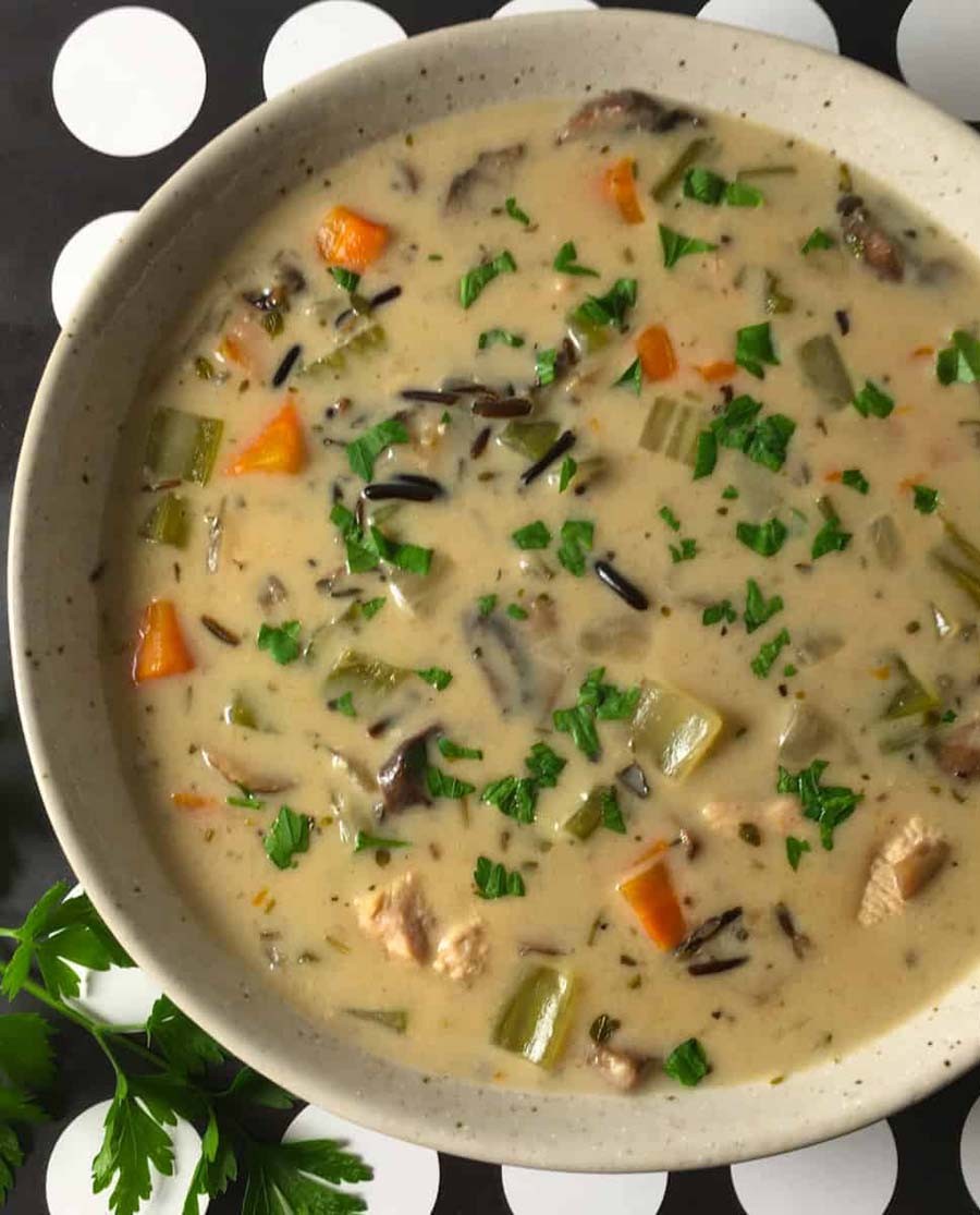 Turkey Wild Rice Soup (Instant Pot or Slow Cooker)