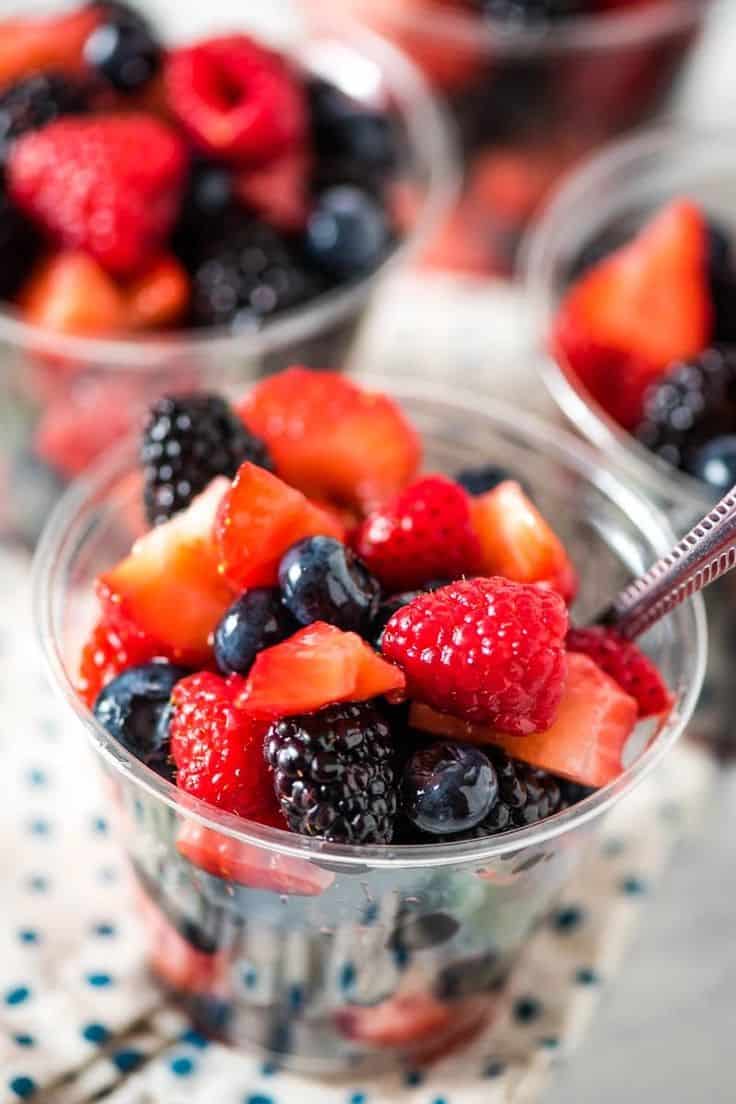 Easy Mixed Berry Fruit Cups