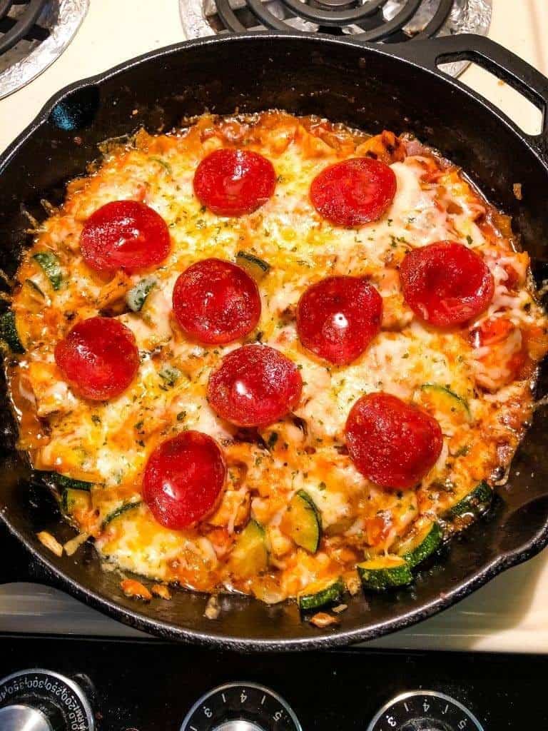 Keto Italian Pizza Zucchini Bake