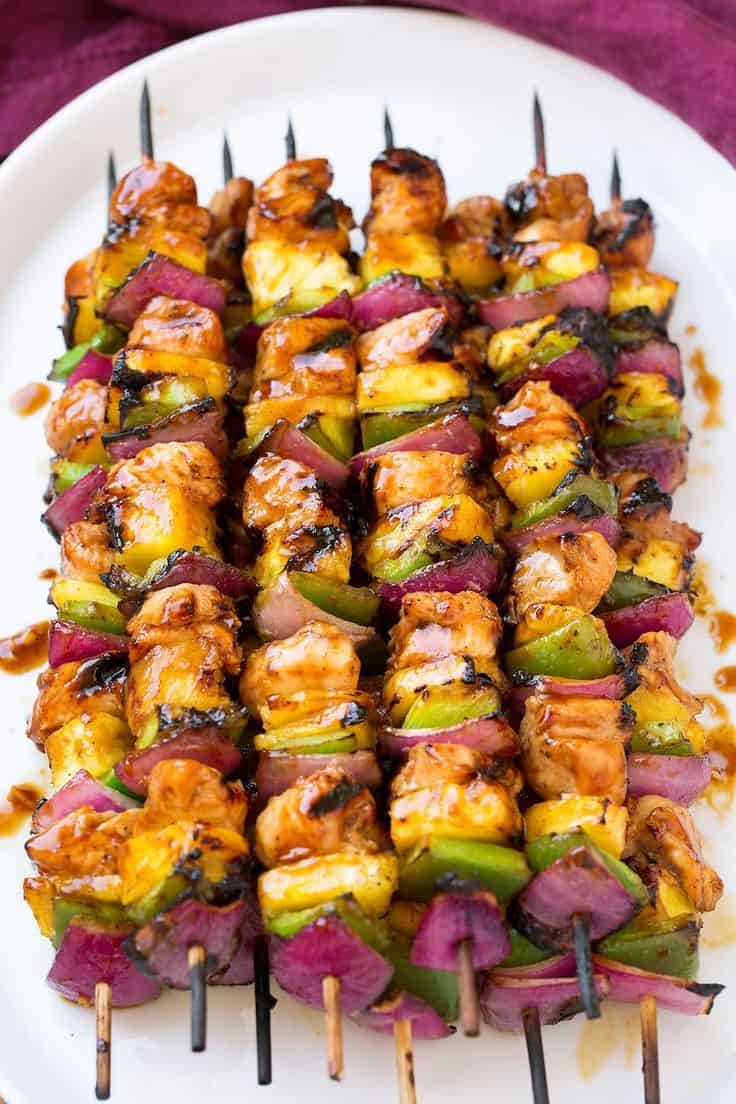 Hawaiian Chicken Kebabs