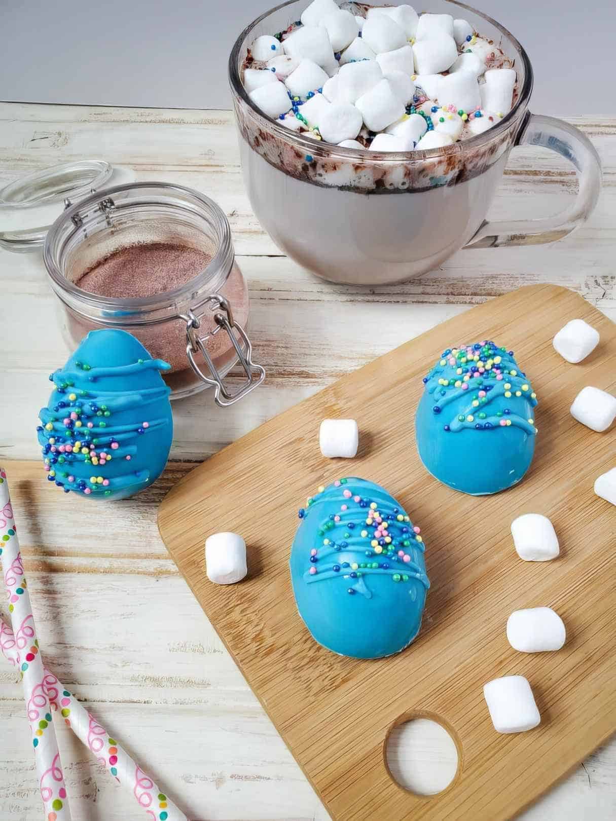 Easter Egg Hot Chocolate Bombs (Iced Chocolate with Hot Cocoa Mix)