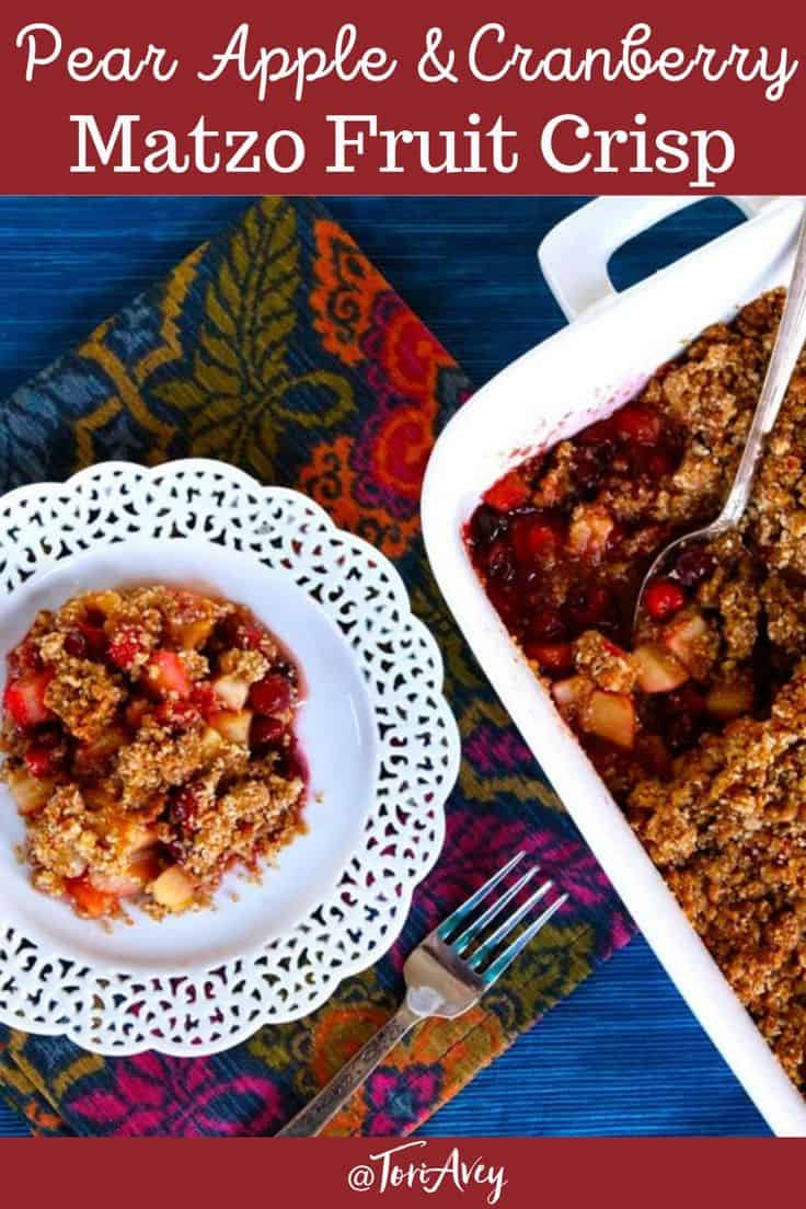 Matzo Crisp with Pear, Apple, and Cranberries