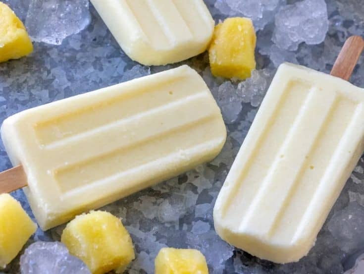 2-ingredient Pineapple Cream Popsicles