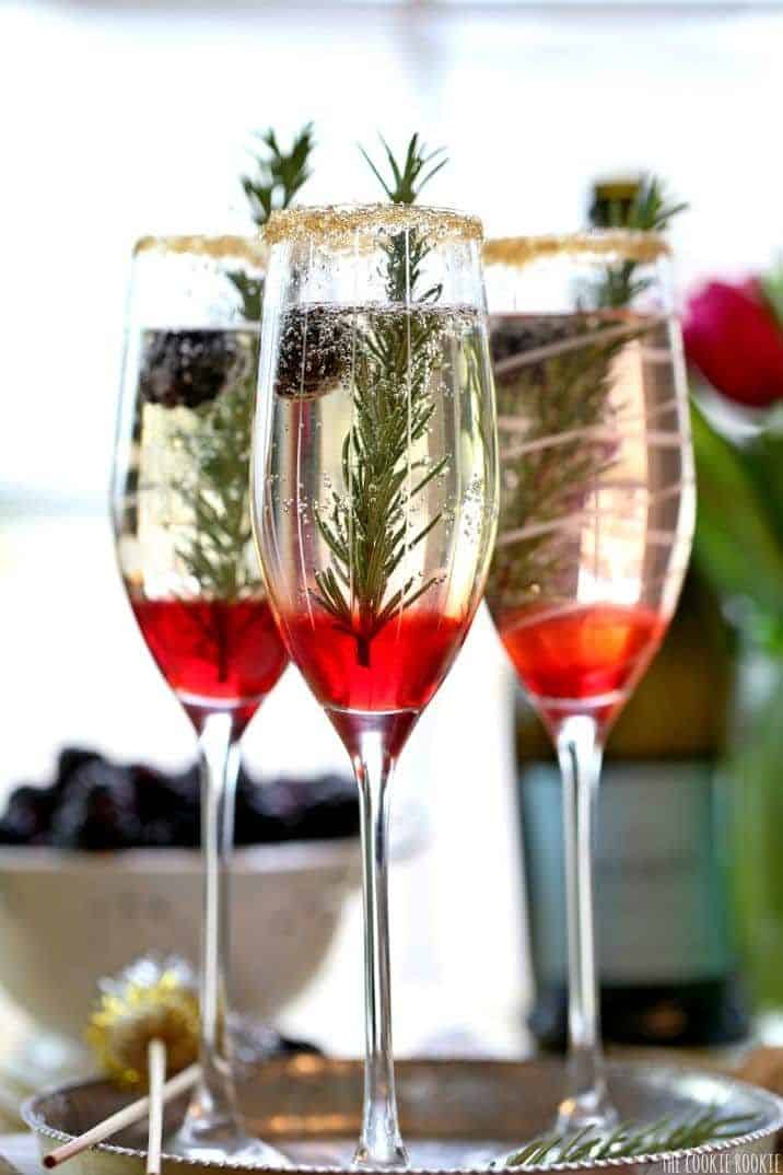 Blackberry Champagne Cocktail