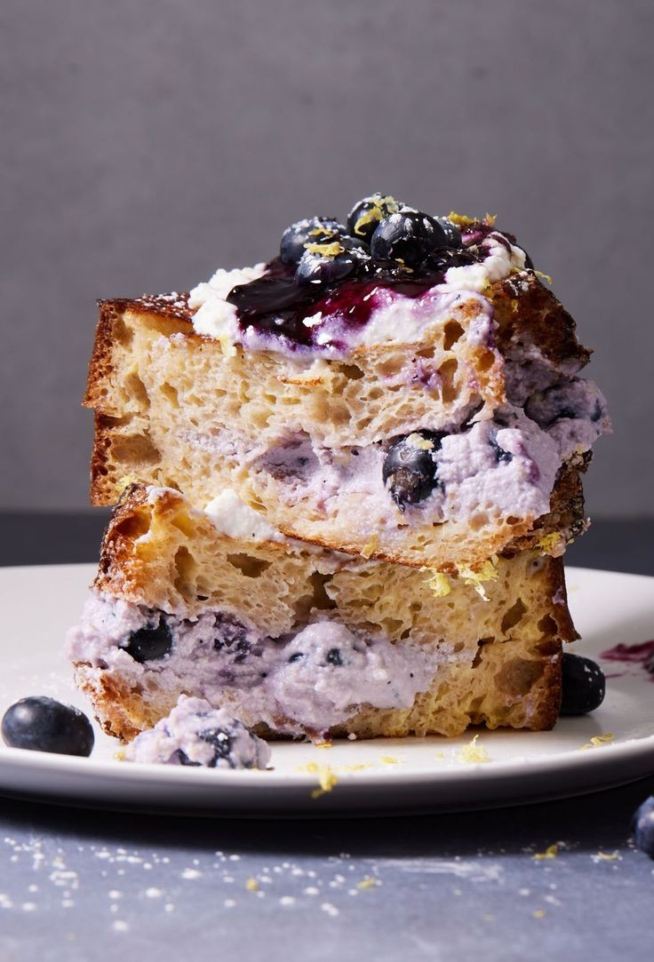 Blueberry-Lemon Ricotta Stuffed French Toast