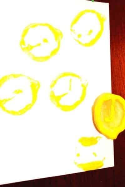 Lemon Stamping: Summer Process Art for Preschool