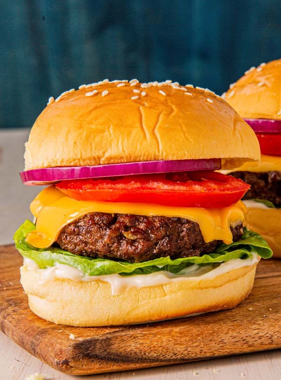 Air Fryer Cheeseburgers