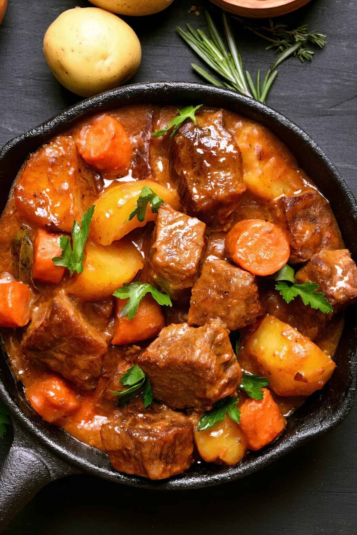 Old-Fashioned Beef Stew with Big Chunks of Veggies