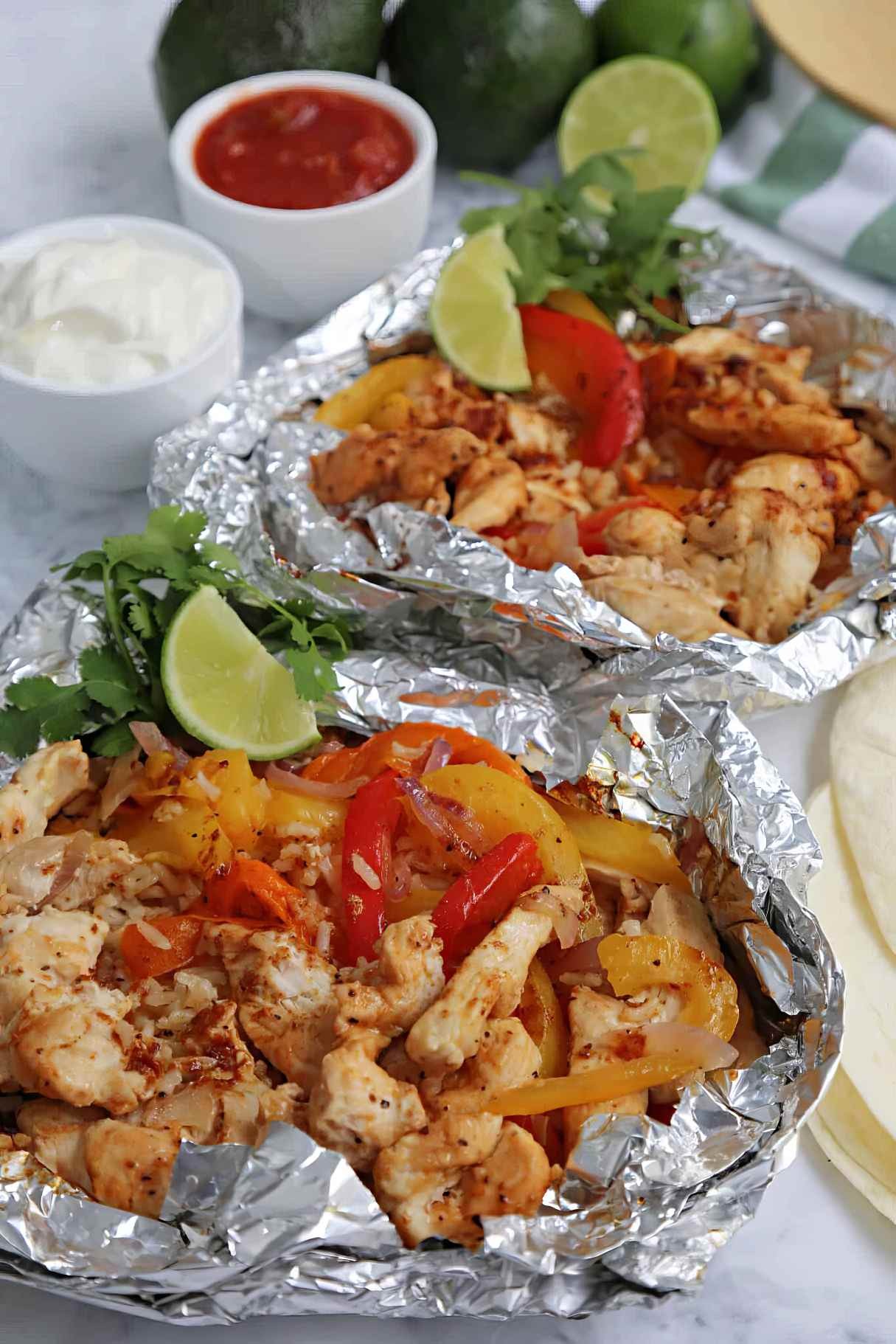 Chicken and Veggies Fajita Foil Packets