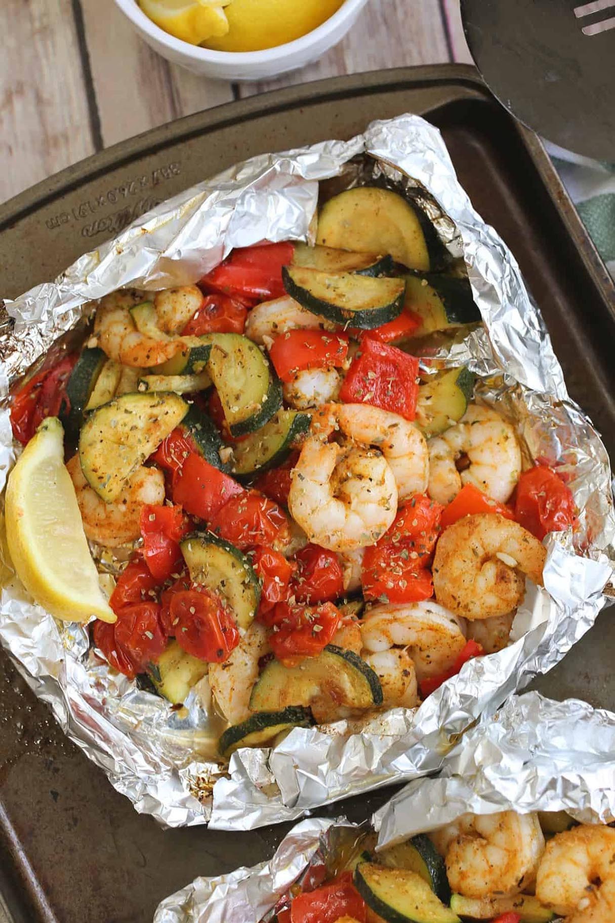 Easy Grilled Shrimp Foil Packets