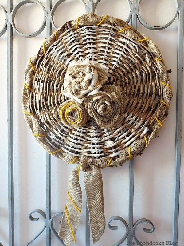 Shabby Chic Wicker Basket Upcycle