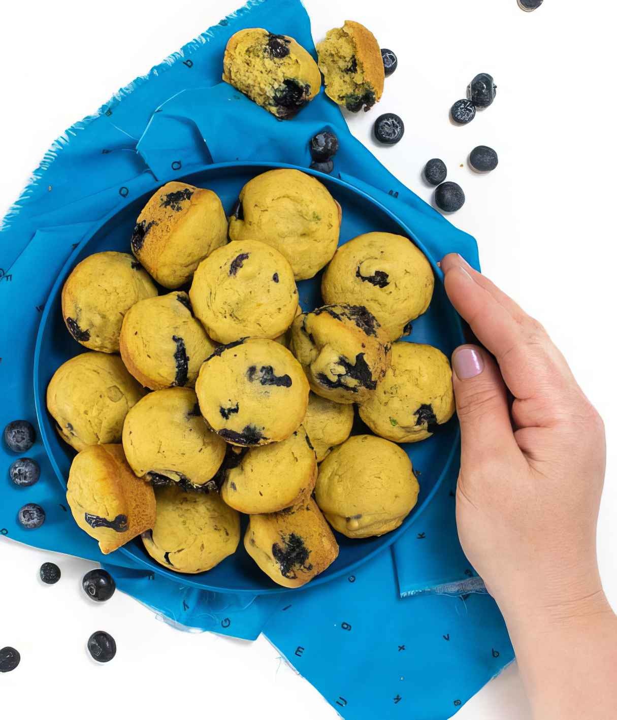 Fan-Favorite Blueberry Avocado Mini Muffins with Fruit, Healthy Fats, and Whole Grains