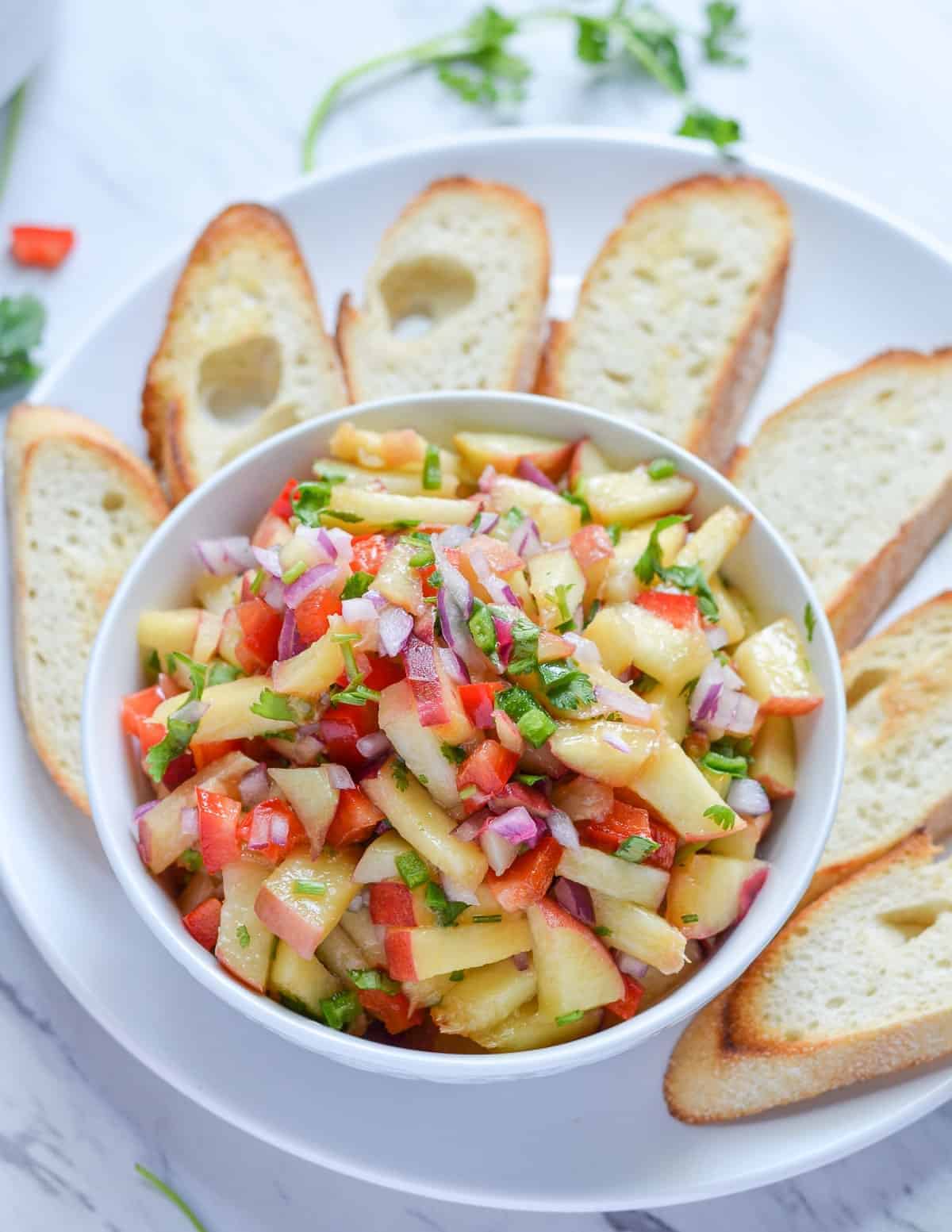 Grilled Peach Salsa (No Tomato)