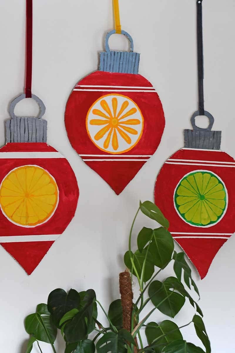 How To Make Giant Cardboard Christmas Ornaments