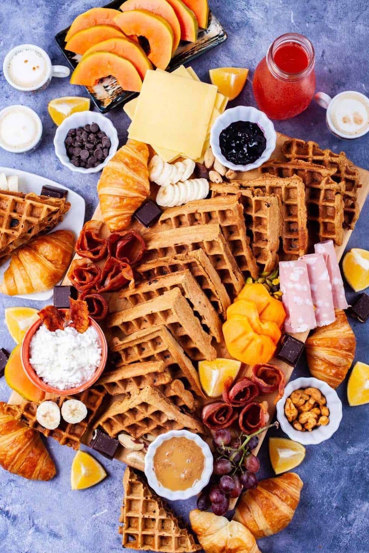 Homemade Waffle Charcuterie Board