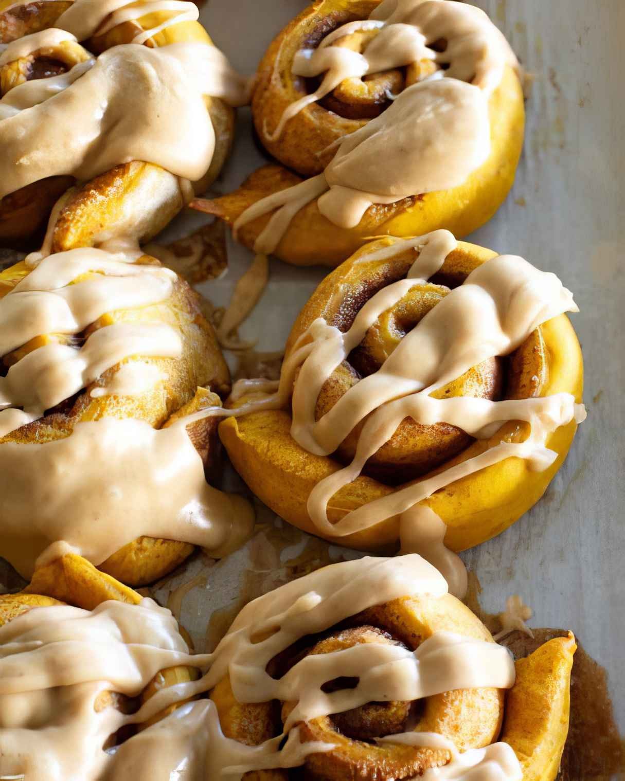 Pumpkin Cinnamon Rolls with Brown Sugar and Brown Butter