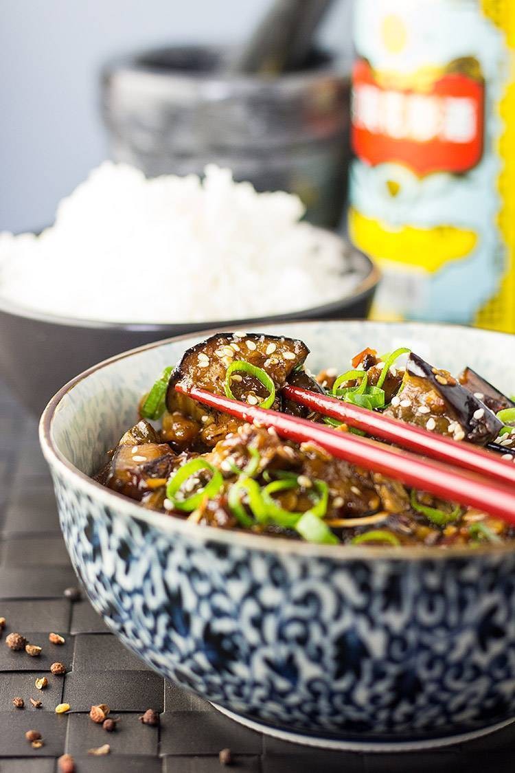 Spicy Stir Fried Szechuan Eggplant