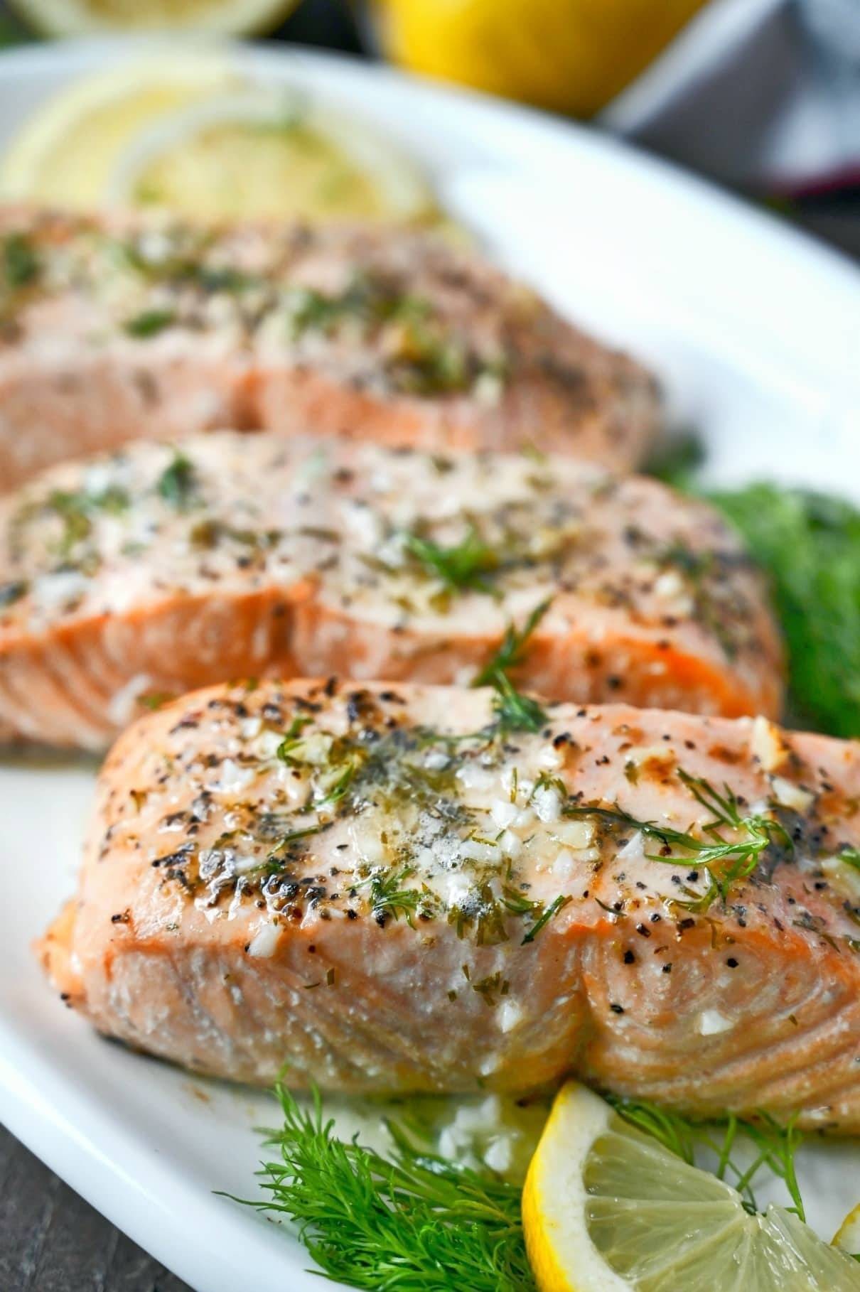 Air Fryer Lemon Butter Salmon