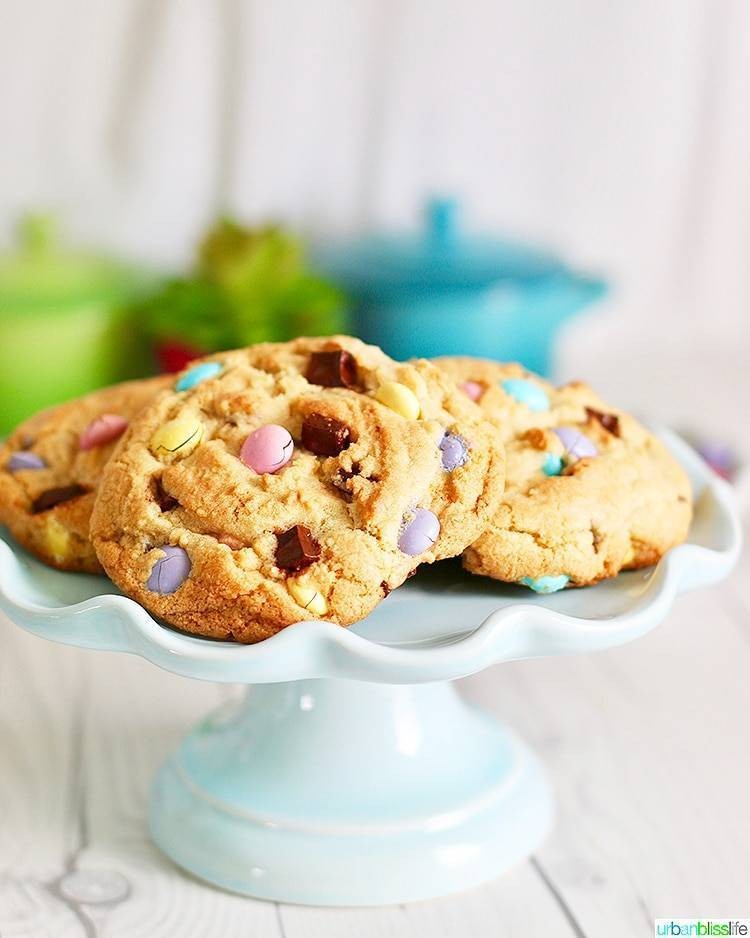 Giant Chocolate Chip M&M Cookies for Easter Brunch