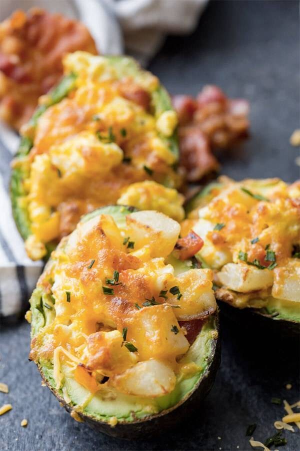 Vegetarian Keto Recipe 1. Stuffed Avocado for Breakfast